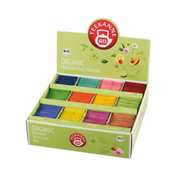 Teekanne Premium Selection SORTIMENTSBOX Bio Organic, 12 Sorten à 15 Teebeutel, Teebeutel im Kuvert, 354 Gramm